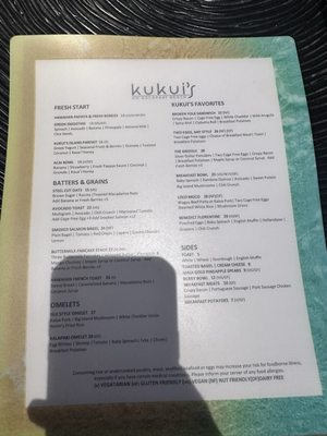 Menu photo 1 Kukui’s on Kalapaki Beach Lihue, HI