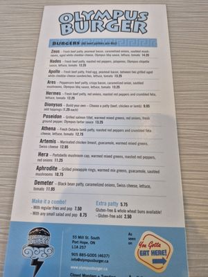 Menu photo 4 Olympus Burger Port Hope, ON Menu photo 4 Olympus Burger Port Hope, ON