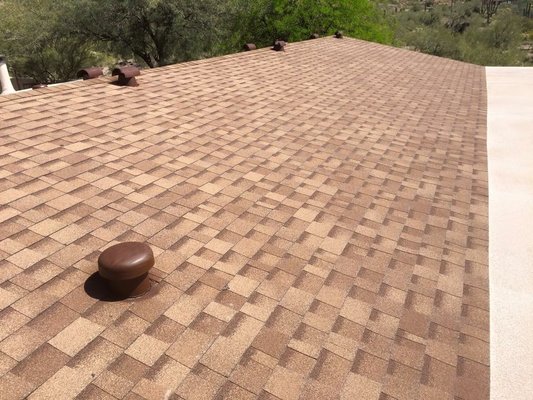 Shingle Roofing - Shingle roofs are popular and cost-effective and are a classic choice among homeowners. Shingle roofing works hard to keep the inside parts of the roof free from wear and the harsh elements. They come in many different colors, such a Shasta White – a popular choice due to its heat reflective properties.

Efficient Roofing Company installs and repairs shingle roofing across the valley, leaving lasting impressions or hard work and craftsmanship in every roof.

We understand that it is important that you have security in your finished roofing project. We encourage you to view the video below about how our shingle roofing protect against water, defend against wind and impact, and breathe to reduce heat and moisture.

Malarkey offers shingles that are good for the environment and this short video shows how.


Recently launched by the 3M Industrial Mineral Products Division, 3M™ Smog-reducing Granules help to remove smog pollution (nitrogen oxides or NOx) using roofing shingles. Integrated throughout a shingle’s surface, 3M’s roofing granules are designed with a specialized photocatalytic coating applied to the base mineral. The specialized coating on the granule is activated by the sun’s UV rays while blending inconspicuously into various shingle color combinations. As shown in the video, when sunlight hits the shingles containing the smog-reducing granules, radicals are generated and transform nitrogen oxide gases into water-soluble ions improving air quality. This smart solution for pollution mitigation can help communities contribute toward their NOx emission reduction efforts.