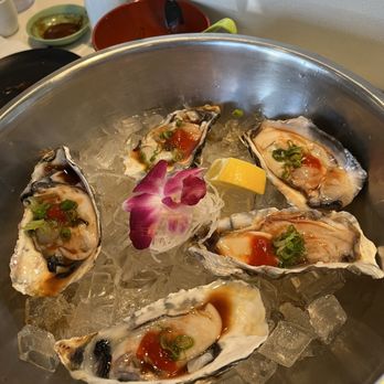 Sushi Plus One - OMG! So fresh and the ponzu, sriracha and green onions compliment the oysters perfectly! - Japanese Near Me - Murrieta, California