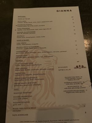 Menu photo 2 Gianna Restaurant New Orleans, LA Menu photo 2 Gianna Restaurant New Orleans, LA
