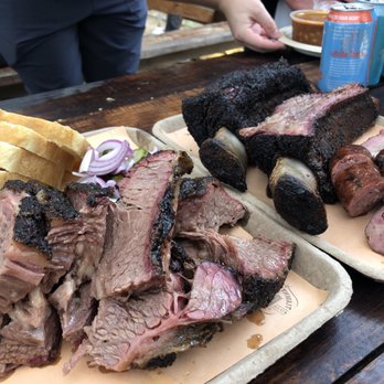 Micklethwait Craft Meats - Beef ribs, sliced brisket, sausage and pork shoulder - Food Trucks Near Me - Austin, Texas