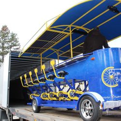 Bum's Bike & Brew - Our bike is loaded and on its way to Brookings!