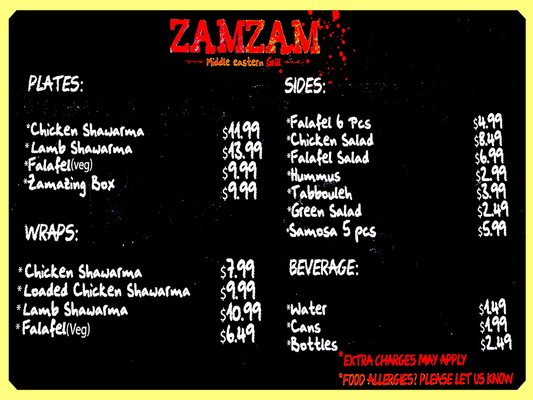 Menu photo 7 ZamZam Vancouver, BC