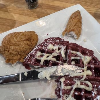 Daily Jam - Frozen chicken strips and red velvet waffle - Juice Bars & Smoothies Near Me - Farmington Hills, Michigan Daily Jam - Frozen chicken strips and red velvet waffle - Juice Bars & Smoothies Near Me - Farmington Hills, Michigan