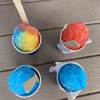 Waiola Shave Ice - Rainbow, cherry, and two blue hawaii shaved ice - Ice Cream & Frozen Yogurt Near Me - Honolulu, Hawaii Waiola Shave Ice - Rainbow, cherry, and two blue hawaii shaved ice - Ice Cream & Frozen Yogurt Near Me - Honolulu, Hawaii