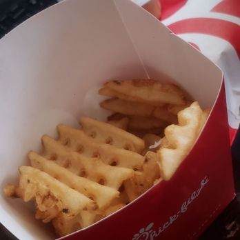 Chick-fil-A - Large fries wasn't even halfway filled... they are cheapskates. Also soggy and cold. - Fast Food Near Me - Rialto, California Chick-fil-A - Large fries wasn't even halfway filled... they are cheapskates. Also soggy and cold. - Fast Food Near Me - Rialto, California