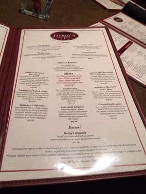 Menu photo 1 Derby's Ale House Carthage, NC