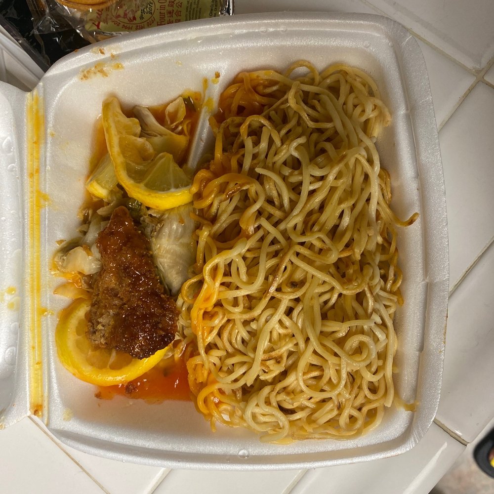 China Kitchen - This was lemon chicken, horrible do u see the plate of noodles? - Chinese Near Me - Madera, California