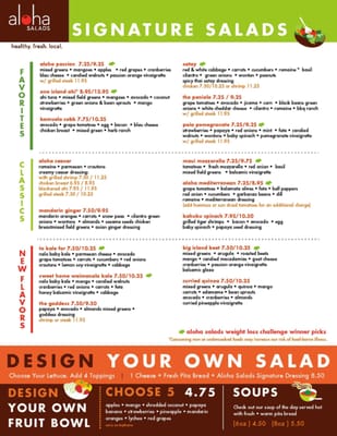 Menu photo 8 Aloha Salads Honolulu, HI