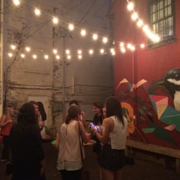 The outdoor space in the back