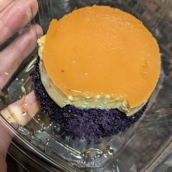 Purple Dough - Ube flan (small size). Took a bite - Desserts Near Me - Woodside, New York Purple Dough - Ube flan (small size). Took a bite - Desserts Near Me - Woodside, New York