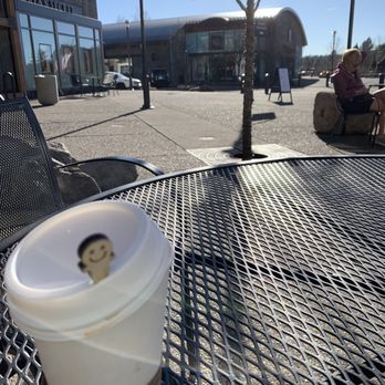 Sisters Coffee - The Old Mill - Sunny, warm location for a cup of hot coffee - Coffee & Tea Near Me - Bend, Oregon