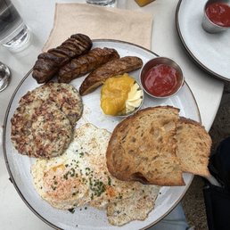 Two Egg Breakfast with Chicken Sausage Two Egg Breakfast with Chicken Sausage