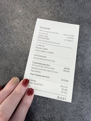 Menu photo 1 Cinnaholic Corona, CA