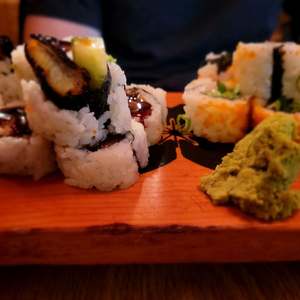 Unagi roll and ume kyu (I think?) Unagi roll and ume kyu (I think?)