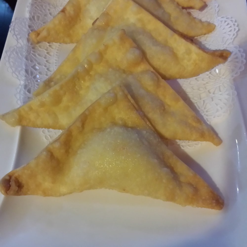 Hanami Express - Crab rangoon, complete with carrot flower - Japanese Near Me - Austintown, Ohio Hanami Express - Crab rangoon, complete with carrot flower - Japanese Near Me - Austintown, Ohio