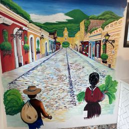 Mural in front entry