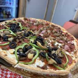 Perfect Pie Pizzeria - Half meat lovers, half supreme