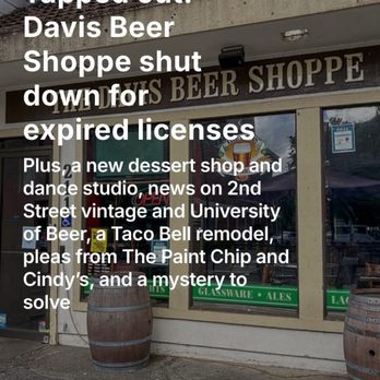 The Davis Beer Shoppe - Beer shoppe closing - Beer, Wine & Spirits Near Me - Davis, California