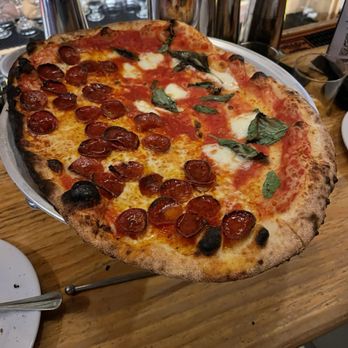Krust Pizza & Bourbon Bar - Half pepperoni half Margherita - Pizza Near Me - Middletown, Connecticut Krust Pizza & Bourbon Bar - Half pepperoni half Margherita - Pizza Near Me - Middletown, Connecticut