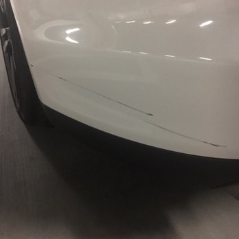 Dan The Bumper Man - Rear lower bumper scratch (before) - Body Shops Near Me