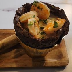 Faros Restaurant - Skirt steak and shrimp mofongo