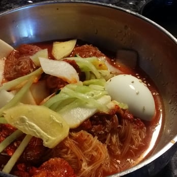 Old Village - Spicy skate sashimi noodles - very yummy if you're into skate sashimi/fermented fish. - Korean Near Me - Seattle, Washington Old Village - Spicy skate sashimi noodles - very yummy if you're into skate sashimi/fermented fish. - Korean Near Me - Seattle, Washington