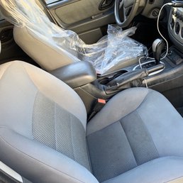 This is my dogs seat: from what it WAS to what you see ... I contemplated just buying a seat from the junkyard cuz the mud spots This is my dogs seat: from what it WAS to what you see ... I contemplated just buying a seat from the junkyard cuz the mud spots
