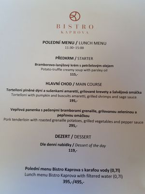 Menu photo 2 Bistro Kaprova Praha 1, PR
