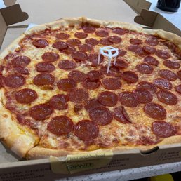 Large pepperoni pie cost $23.