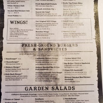 Calhoun's - menu2 - Barbeque Near Me - Gatlinburg, Tennessee