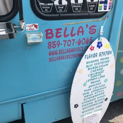Bella Shave Ice - The shaved ice flavor list is huge!