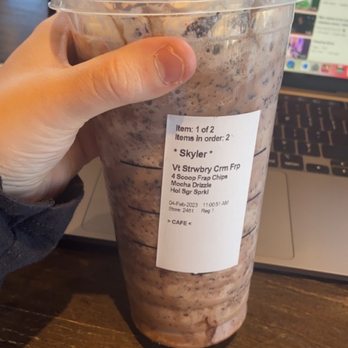 Starbucks - Chocolate Covered Strawberry Frappuccino (Secret Menu, Look For Recipe on Receipt) - Coffee & Tea Near Me - Park Ridge, Illinois Starbucks - Chocolate Covered Strawberry Frappuccino (Secret Menu, Look For Recipe on Receipt) - Coffee & Tea Near Me - Park Ridge, Illinois