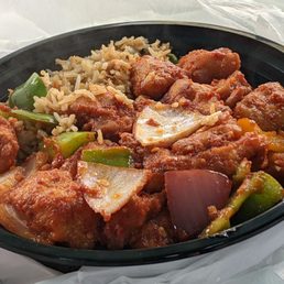 Chili Chicken with Fried Rice
