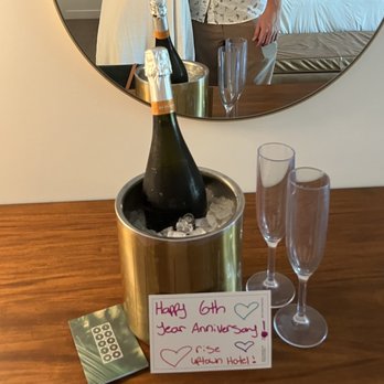 Rise Uptown Hotel - Asked if we're were celebrating anything at check in. This was brought to our room complimentary shortly after. - Hotels Near Me - Phoenix, Arizona Rise Uptown Hotel - Asked if we're were celebrating anything at check in. This was brought to our room complimentary shortly after. - Hotels Near Me - Phoenix, Arizona