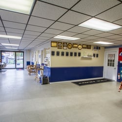 New Jersey Outboards - Wall of awards and inside of dealership
