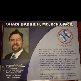 Shadi Badrieh, MD - Endocrinologists Near Me - San Antonio, Texas Shadi Badrieh, MD - Endocrinologists Near Me - San Antonio, Texas