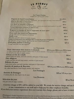 Menu photo 3 Le Pichet Seattle, WA Menu photo 3 Le Pichet Seattle, WA
