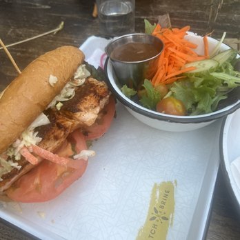 Batch & Brine - Blackened Salmon Po'Boy - Burgers Near Me - Lafayette, California