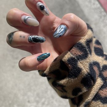 Urbane Nail Care - MONIQUE IS BACK this is her hard gel with design and im so in love. - Nail Salons Near Me - Monrovia, California Urbane Nail Care - MONIQUE IS BACK this is her hard gel with design and im so in love. - Nail Salons Near Me - Monrovia, California