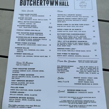 Butchertown Hall - Menu as of 6/15/25 - Gastropubs Near Me - Nashville, Tennessee