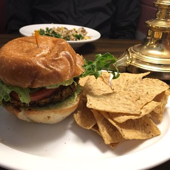 The Red Herring Vegetarian Restaurant - Black Bean Burger - Vegetarian Near Me - Urbana, Illinois The Red Herring Vegetarian Restaurant - Black Bean Burger - Vegetarian Near Me - Urbana, Illinois