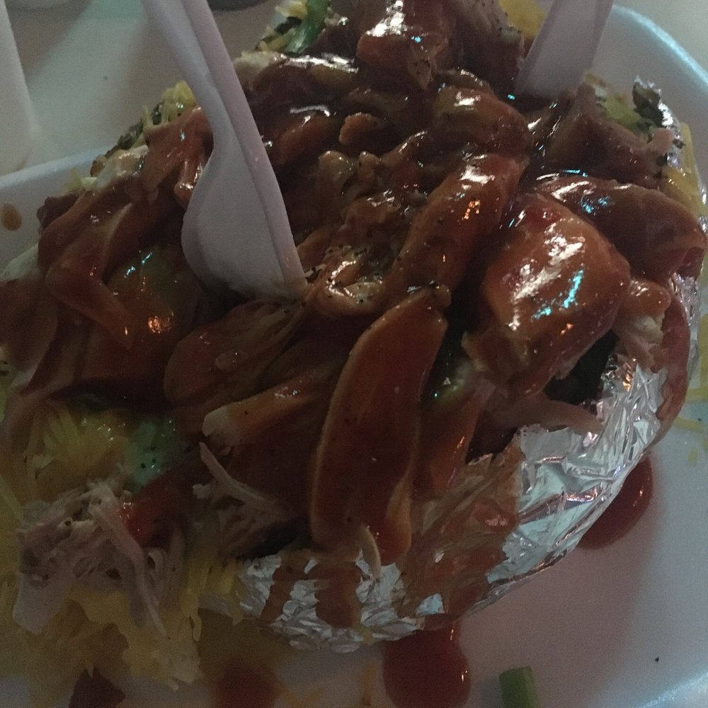 Saw's Juke Joint - Crestline - Chicken stuffed tater! - Barbeque Near Me - Birmingham, Alabama Saw's Juke Joint - Crestline - Chicken stuffed tater! - Barbeque Near Me - Birmingham, Alabama