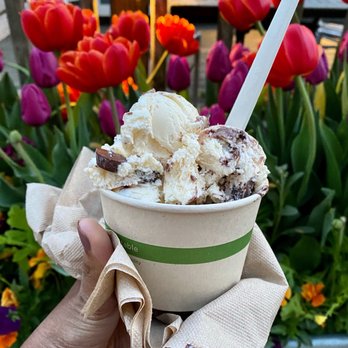 Brics - Monon Tracks - vanilla base w/chocolate chunks & mini peanut butter cups. MUST TRY! - Ice Cream & Frozen Yogurt Near Me - Indianapolis, Indiana
