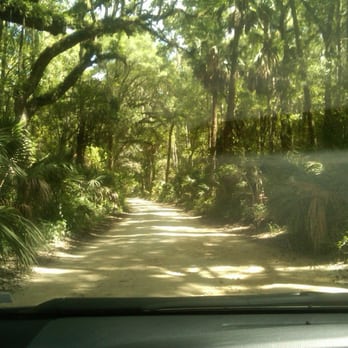 Kingsley Plantation - driving on the dirth path to the plantation - Landmarks & Historical Buildings Near Me - Jacksonville, Florida
