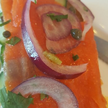 First Watch - Limited time only dish Smoked Salmon and Cucumber Toast. - American Near Me - Laurel, Maryland First Watch - Limited time only dish Smoked Salmon and Cucumber Toast. - American Near Me - Laurel, Maryland