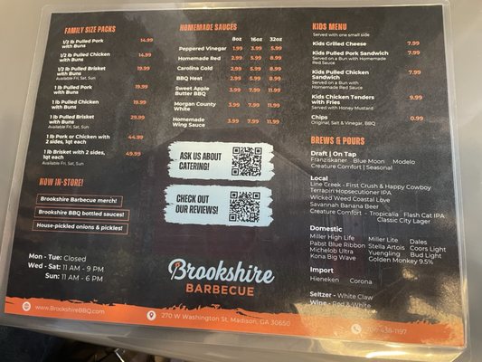 Menu photo 2 Brookshire BBQ Madison, GA Menu photo 2 Brookshire BBQ Madison, GA