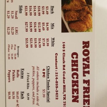 Royal's Fried Chicken - Menu - Chicken Wings Near Me - Cedar Hill, Texas Royal's Fried Chicken - Menu - Chicken Wings Near Me - Cedar Hill, Texas