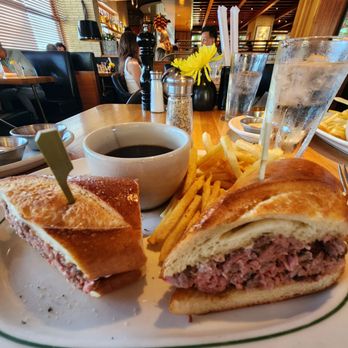 Hillstone Restaurant - French Dip Au Jūs with stick fries - New American Near Me - Bal Harbour, Florida